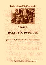 Náhled titulu - Anonym - Balletto Duplices (archív Kroměříž A 786)