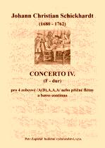 Náhled titulu - Schickhardt Johann Christian (1681? - 1762) - Concerto IV. (F - dur)