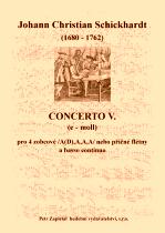 Náhled titulu - Schickhardt Johann Christian (1681? - 1762) - Concerto V. (e -moll)