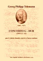 Náhled titulu - Telemann Georg Philipp (1681 - 1767) - Concerto G - dur (TWV 52:G3)