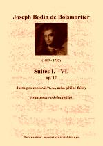 Náhled titulu - Boismortier Joseph Bodin de (1689 - 1755) - Suites I. - VI. (op. 17) - transpozice o kvartu výše