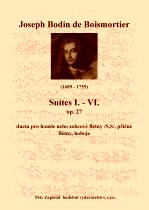 Náhled titulu - Boismortier Joseph Bodin de (1689 - 1755) - Suites I. - VI. (op. 27)