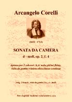 Náhled titulu - Corelli Arcangelo (1653 - 1713) - Sonata da Camera - úprava - op. 2, č. 4, d moll