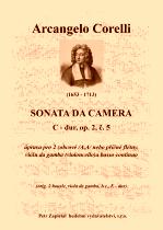 Náhled titulu - Corelli Arcangelo (1653 - 1713) - Sonata da Camera - úprava - op. 2, č. 5, C dur