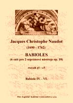 Náhled titulu - Naudot Jacques Christophe (1690 - 1762) - Babioles IV. - VI. (suity pro 2 sopr. nástroje) rozsah g1 - c3