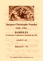 Náhled titulu - Naudot Jacques Christophe (1690 - 1762) - Babioles IV. - VI. (suity pro 2 sopr. nástroje) rozsah d1 - g2