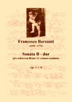 Náhled titulu - Barsanti Francesco (1690 - 1772) - Sonáta B - dur (op. 1, č. 6)