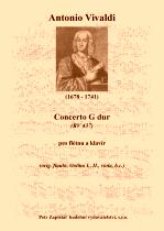 Náhled titulu - Vivaldi Antonio (1678 - 1741) - Concerto G - dur (RV 437) - klavírní výtah