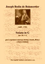 Náhled titulu - Boismortier Joseph Bodin de (1689 - 1755) - Sonata in G (op. 28, č. 1)