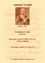 Náhled titulu - Vivaldi Antonio (1678 - 1741) - Concerto G dur (RV 435) - úprava