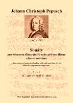 Náhled titulu - Pepusch Johann Christoph (1667 - 1752) - Sonáty pro zobcovou (in F) nebo příčnou flétnu a basso continuo č. 1 - 3 (A second set of solos for the flute with a through bass for the bassoon, bassflute or harpiscord)