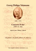 Náhled titulu - Telemann Georg Philipp (1681 - 1767) - Concerto D dur (TWV 53:D1) - klav. výtah