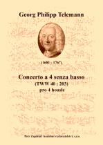 Náhled titulu - Telemann Georg Philipp (1681 - 1767) - Concerto a 4 senza basso (TWV 40:203)