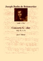 Náhled titulu - Boismortier Joseph Bodin de (1689 - 1755) - Concerto G - dur (op. 15/1)