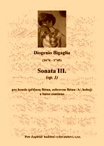Náhled titulu - Bigaglia Diogenio (1676 - 1745) - Sonata III. (op. 1)