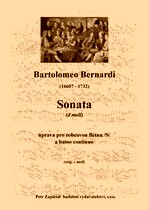 Náhled titulu - Bernardi Bartolomeo (1660? - 1732) - Sonata (d moll) - úprava