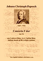 Náhled titulu - Pepusch Johann Christoph (1667 - 1752) - Concerto F dur