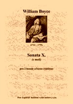 Náhled titulu - Boyce William (1711 - 1779) - Sonata X. (e moll)