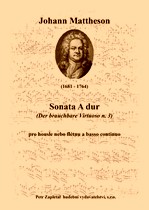 Náhled titulu - Mattheson Johann (1681 - 1764) - Sonata A dur (Der brauchbare Virtuoso n. 3)
