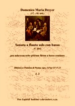 Náhled titulu - Dreyer Domenico Maria (17. - 18. stol.) - Sonata a flauto solo con basso (Biblioteca Palatina 3)
