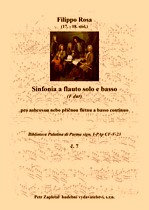 Náhled titulu - Rosa Filippo (17. - 18. stol.) - Sinfonia a flauto solo e basso (Biblioteca Palatina 7)