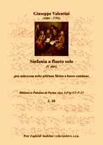 Náhled titulu - Valentini Giuseppe (1681 - 1753) - Sinfonia a flauto solo e basso (Biblioteca Palatina 10)