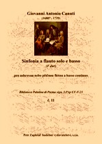 Náhled titulu - Canuti Giovanni Antonio (1680 - 1739) - Sinfonia a flauto solo e basso (Biblioteca Palatina 11)