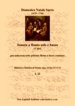 Náhled titulu - Sarro Domenico Natale (1679 - 1744) - Sonata a flauto solo e basso (Biblioteca Palatina 23)