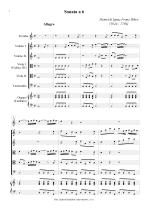 Náhled not [1] - Biber Heinrich Ignaz Franz (1644 - 1704) - Sonata a 6 (Archív Kroměříž A 555)