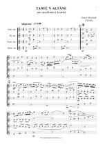 Náhled not [1] - Mirošník Karel (*1949) - Tanec v atánu pro saxofonový kvartet