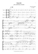 Náhled not [1] - Mirošník Karel (*1949) - Waltz pro saxofonový kvartet