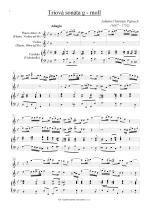 Náhled not [1] - Pepusch Johann Christoph (1667 - 1752) - Triová sonáta g moll