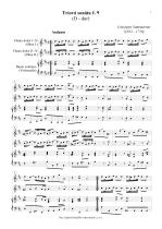 Náhled not [1] - Sammartini Giuseppe (1693 - 1750) - Triové sonáty č. 9 - 12