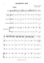 Náhled not [1] - Scarlatti Alessandro (1659 - 1725) - Quartett F - dur
