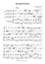 Náhled not [1] - Scarlatti Alessandro (1659 - 1725) - Quartettino F - dur