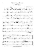 Náhled not [1] - Händel Georg Friedrich (1685 - 1759) - Triosonata D - dur (HWV 397)