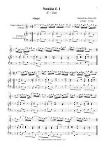Náhled not [1] - Marcello Benedetto (1686 - 1739) - Sonáty pro zobcovou (in F) nebo příčnou flétnu a basso continuo č. 1 - 3
