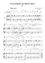 Náhled not [1] - Slimáček Milan (*1936) - Čtyři miniatury pro flétnu a klavír
