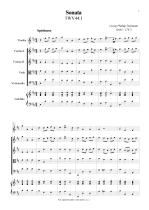 Náhled not [1] - Telemann Georg Philipp (1681 - 1767) - Sonata (D - dur) (TWV 44:1)