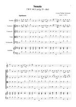 Náhled not [1] - Telemann Georg Philipp (1681 - 1767) - Sonata (úprava C - dur) (TWV 44:1)