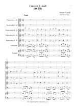 Náhled not [1] - Vivaldi Antonio (1678 - 1741) - Concerto d - moll - úprava (RV535)
