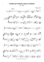 Náhled not [1] - Zipoli Domenico (1688 - 1726) - Sonáta pro housle a basso continuo (A - dur)