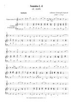 Náhled not [1] - Pepusch Johann Christoph (1667 - 1752) - Sonáty pro  sopránovou zobcovou flétnu a basso continuo č 4 - 6