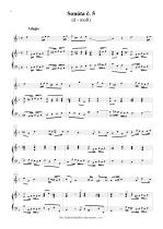 Náhled not [3] - Pepusch Johann Christoph (1667 - 1752) - Sonáty pro  sopránovou zobcovou flétnu a basso continuo č 4 - 6