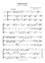 Náhled not [1] - Boismortier Joseph Bodin de (1689 - 1755) - Sonate en trio (op. 7 č. 1 /D dur/)