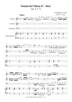 Náhled not [1] - Corelli Arcangelo (1653 - 1713) - Sonata da Chiesa - op. 1, č. 7, C dur
