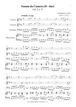 Náhled not [1] - Corelli Arcangelo (1653 - 1713) - Sonata da Camera - op. 2, č. 1, D dur