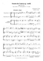 Náhled not [1] - Corelli Arcangelo (1653 - 1713) - Sonata da Camera - úprava - op. 2, č. 2, g moll