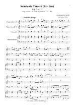 Náhled not [1] - Corelli Arcangelo (1653 - 1713) - Sonata da Camera - úprava - op. 2, č. 3, Es dur