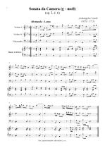 Náhled not [1] - Corelli Arcangelo (1653 - 1713) - Sonata da Camera - op. 2, č. 6, g moll